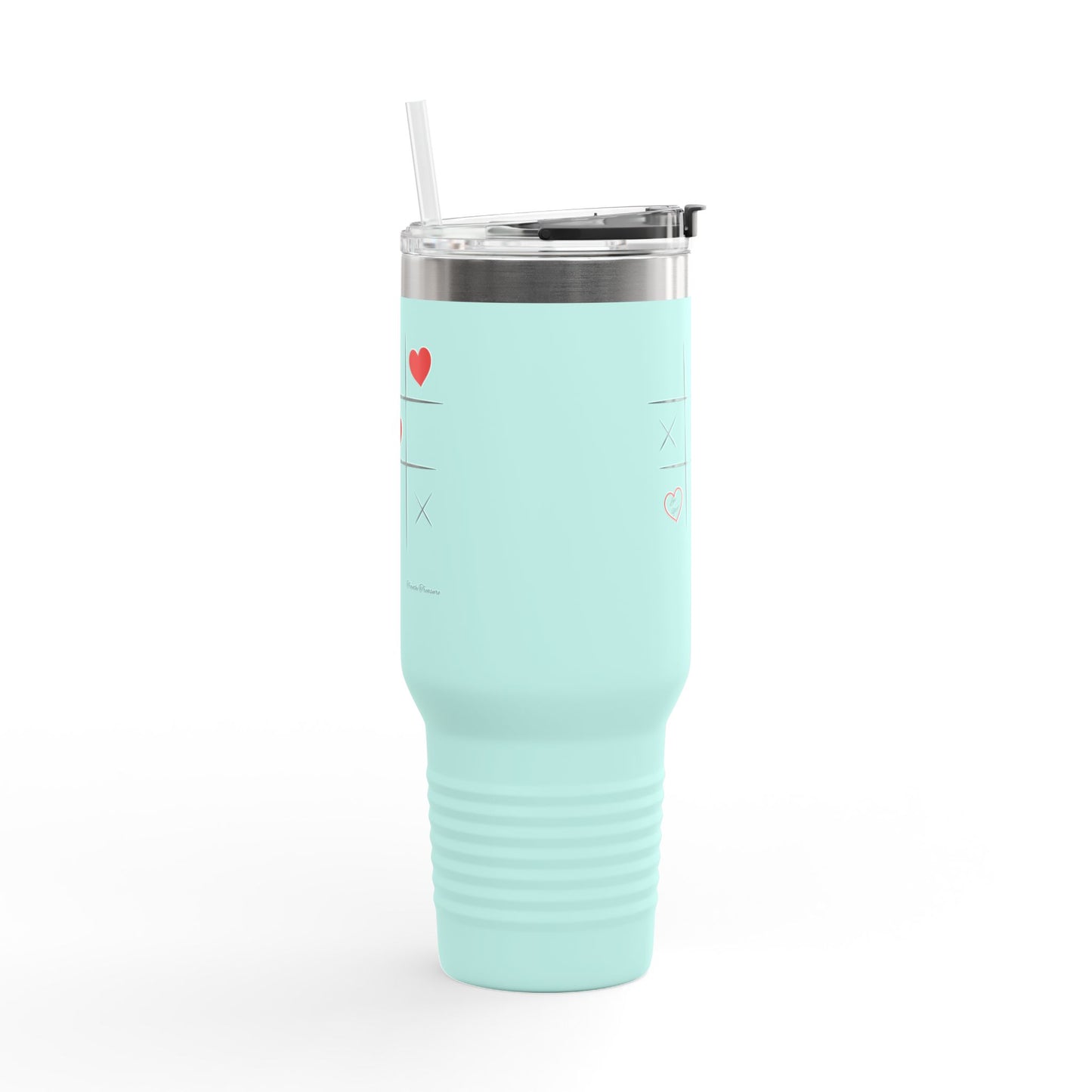 Heartfelt Insulated Travel Mug - 40oz, Perfect for Love & Friendship