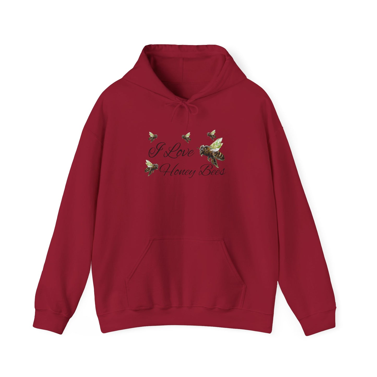 I Love Honey Bees - Unisex Heavy Blend™ Hooded Sweatshirt