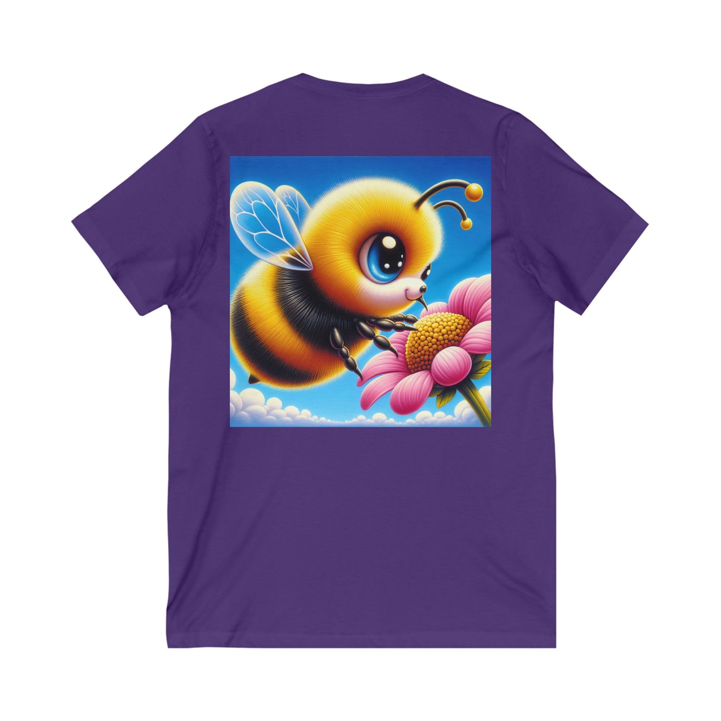 Cute Bee Graphic V-Neck Tee - Perfect for Nature Lovers