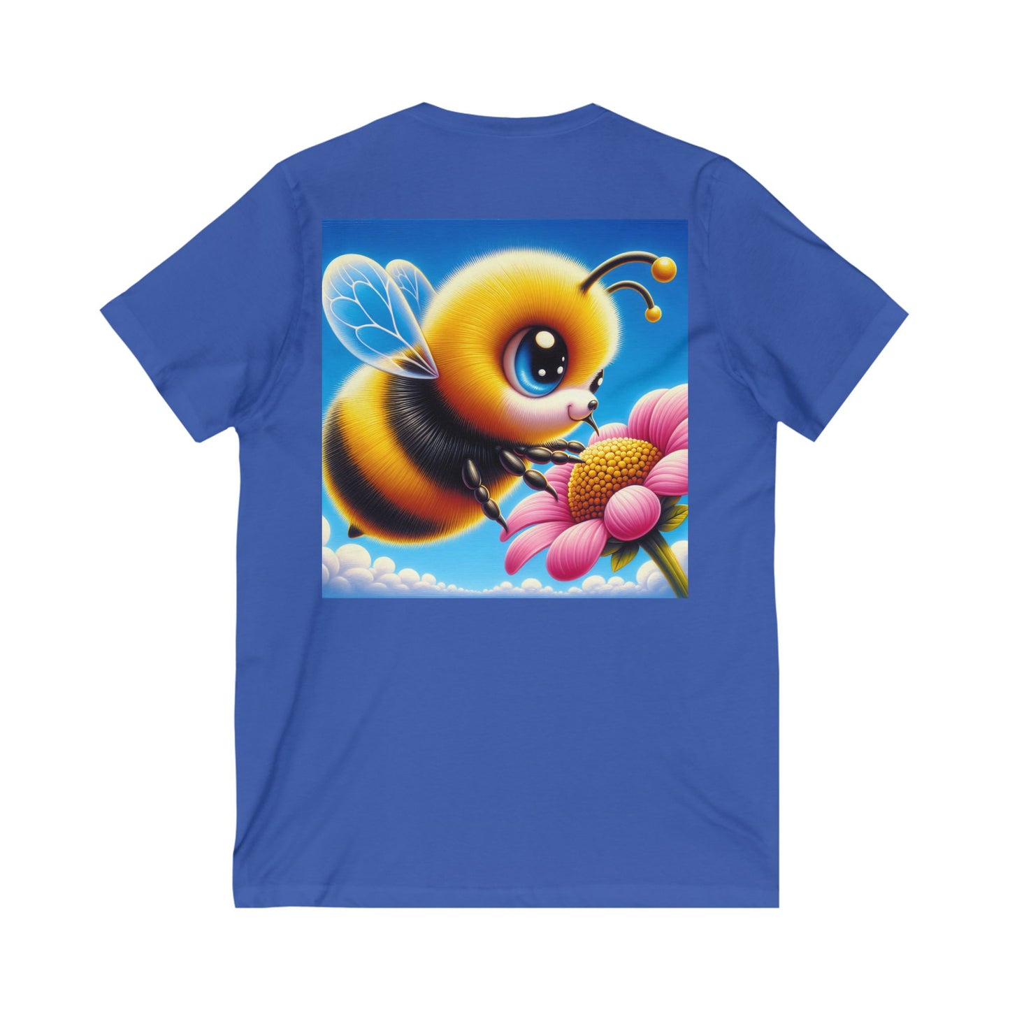 Cute Bee Graphic V-Neck Tee - Perfect for Nature Lovers