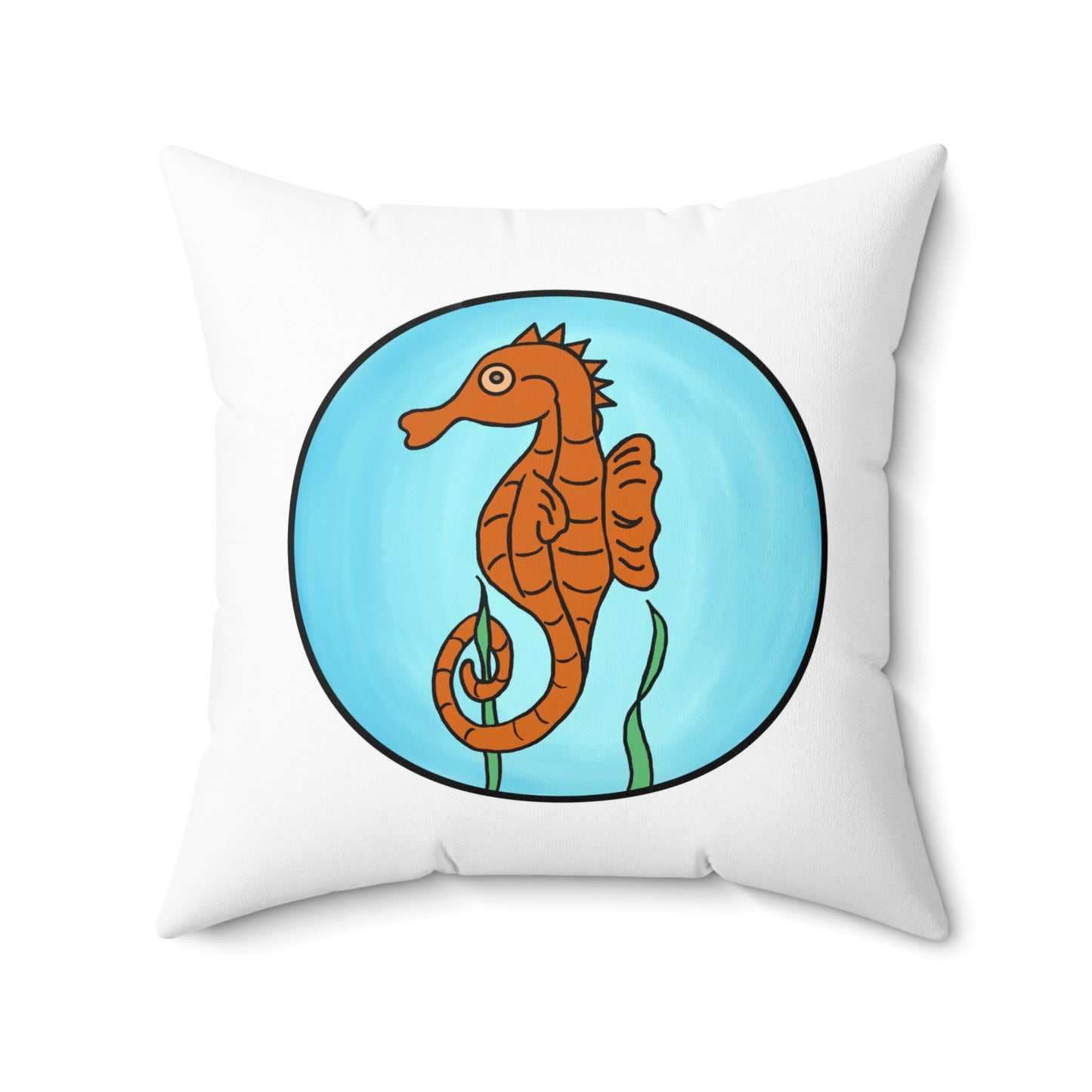 Sea Horse - Spun Polyester Square Pillow