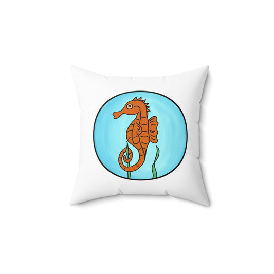 Sea Horse - Spun Polyester Square Pillow