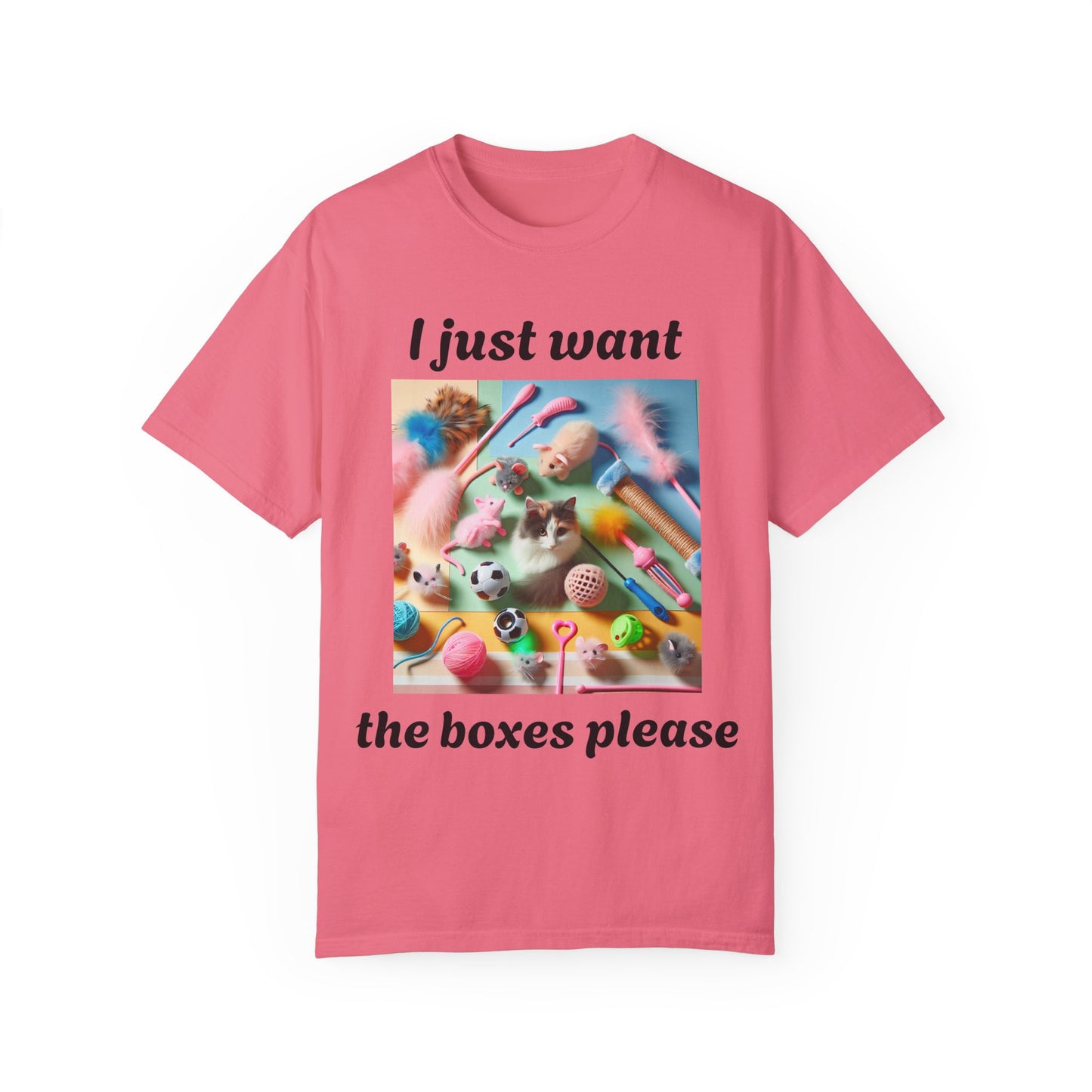 Cat toy box - Unisex Garment-Dyed T-shirt