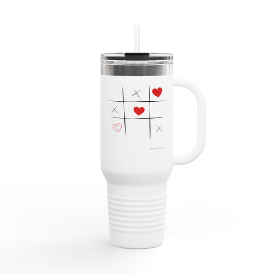 Heartfelt Insulated Travel Mug - 40oz, Perfect for Love & Friendship