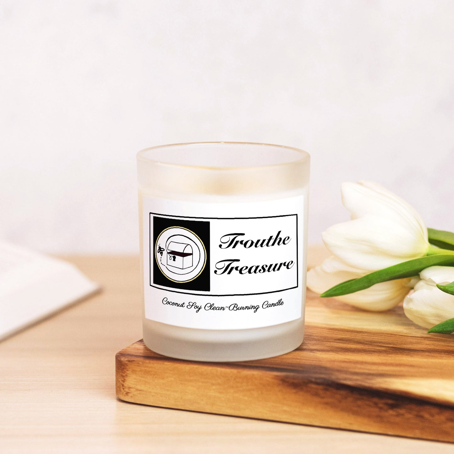 Candle Frosted Glass (Hand Poured 11 oz)