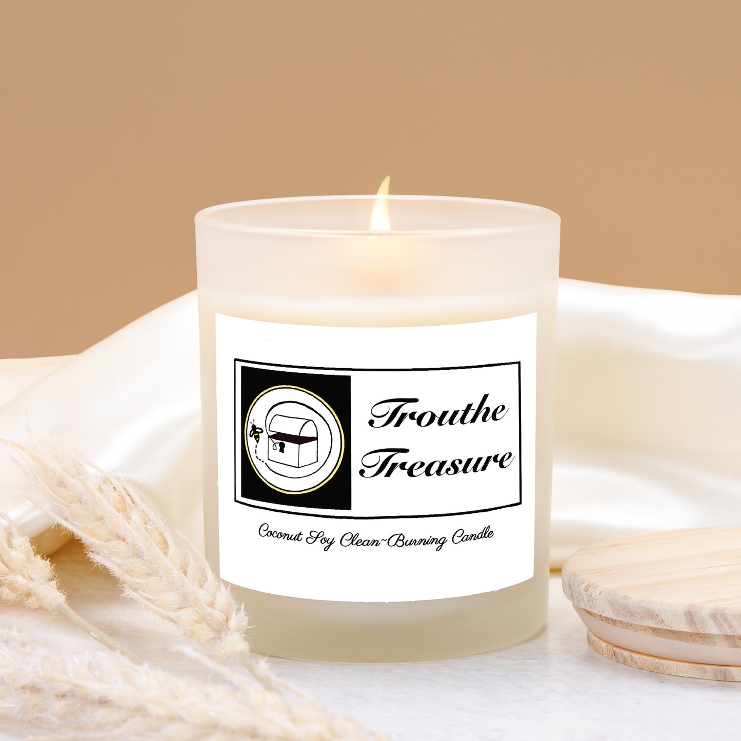 Candle Frosted Glass (Hand Poured 11 oz)