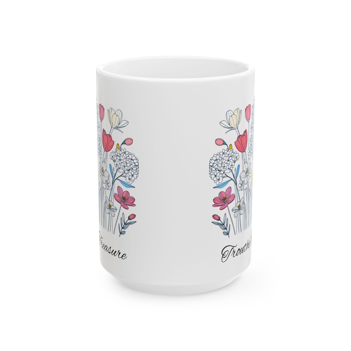 Floral Adventure Ceramic Mug - 11oz & 15oz - Perfect Gift for Garden Lovers