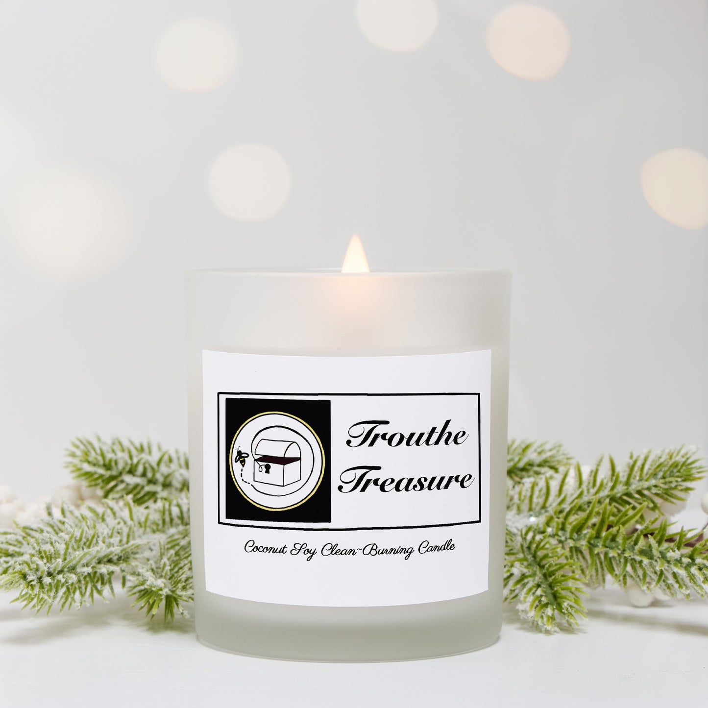 Candle Frosted Glass (Hand Poured 11 oz)