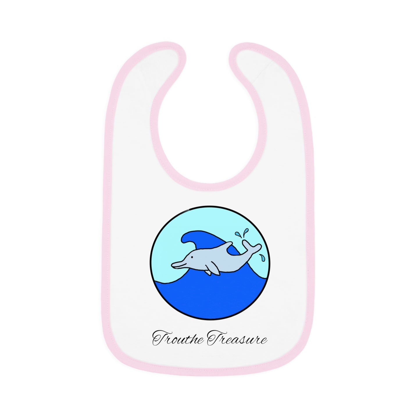 Dolphin - Baby Contrast Trim Jersey Bib