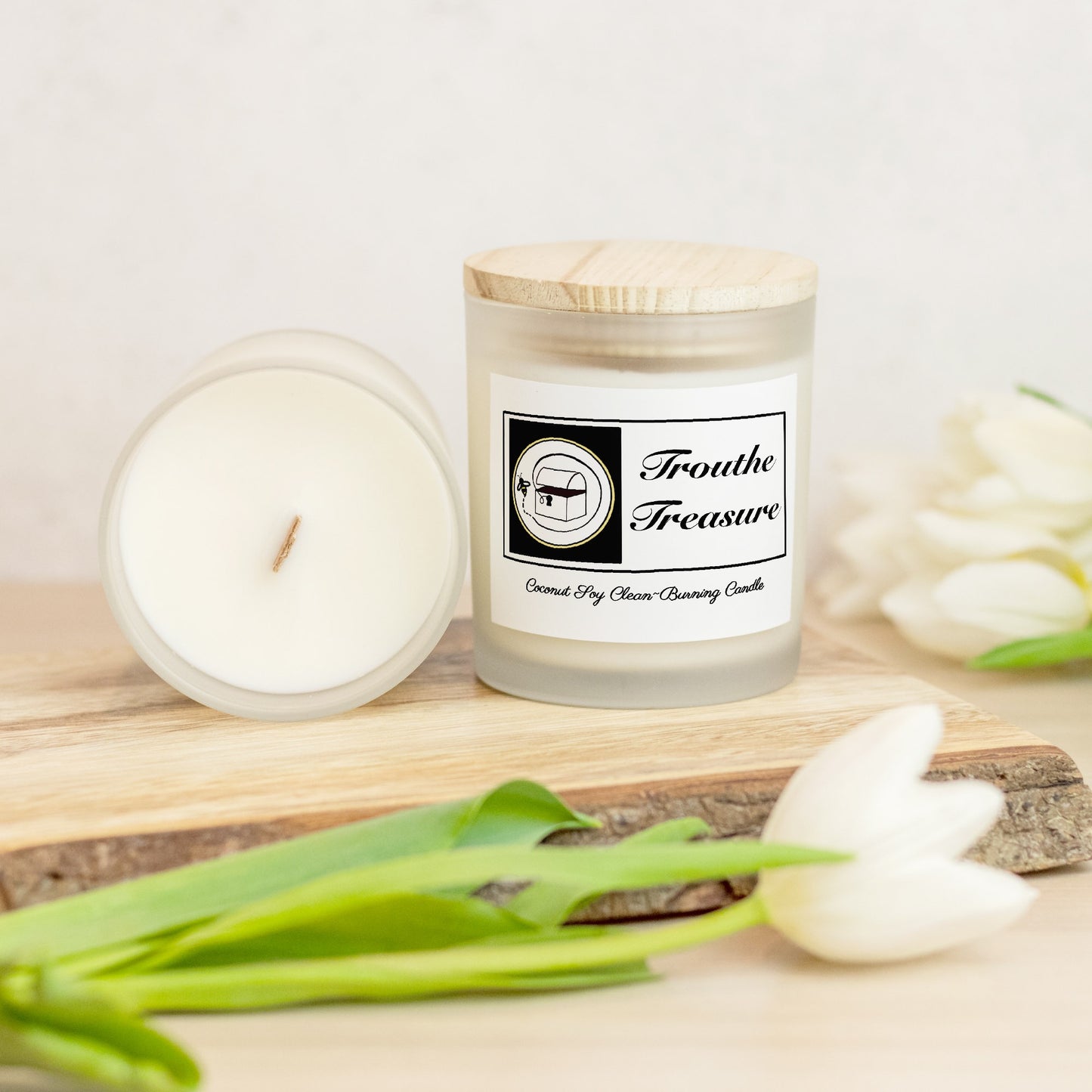 Candle Frosted Glass (Hand Poured 11 oz)