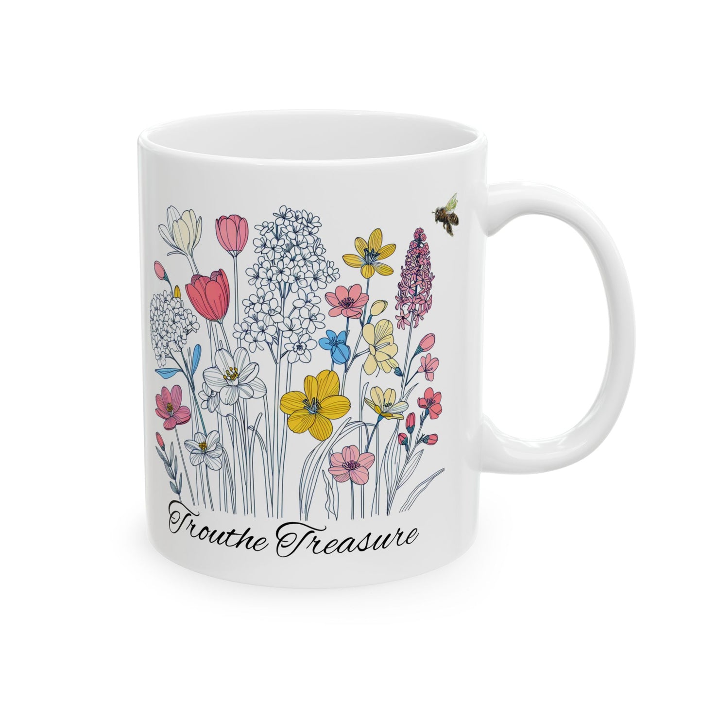 Floral Adventure Ceramic Mug - 11oz & 15oz - Perfect Gift for Garden Lovers