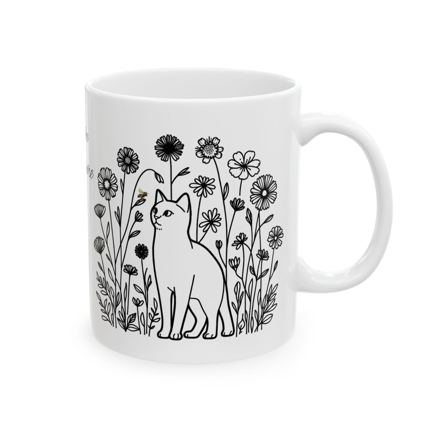 Floral Ceramic Mug - "Trouthe Treasure" Design for Nature Lovers