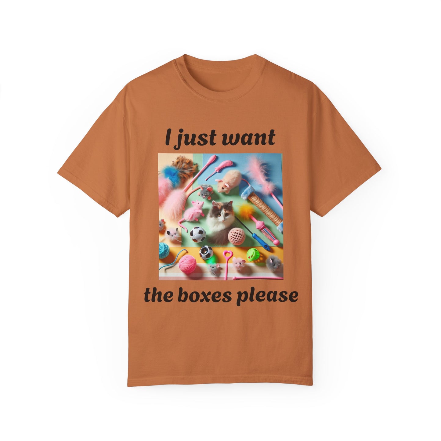 Cat toy box - Unisex Garment-Dyed T-shirt