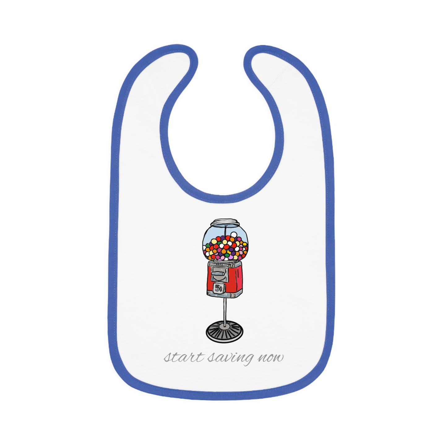 Gumball machine - Baby Contrast Trim Jersey Bib