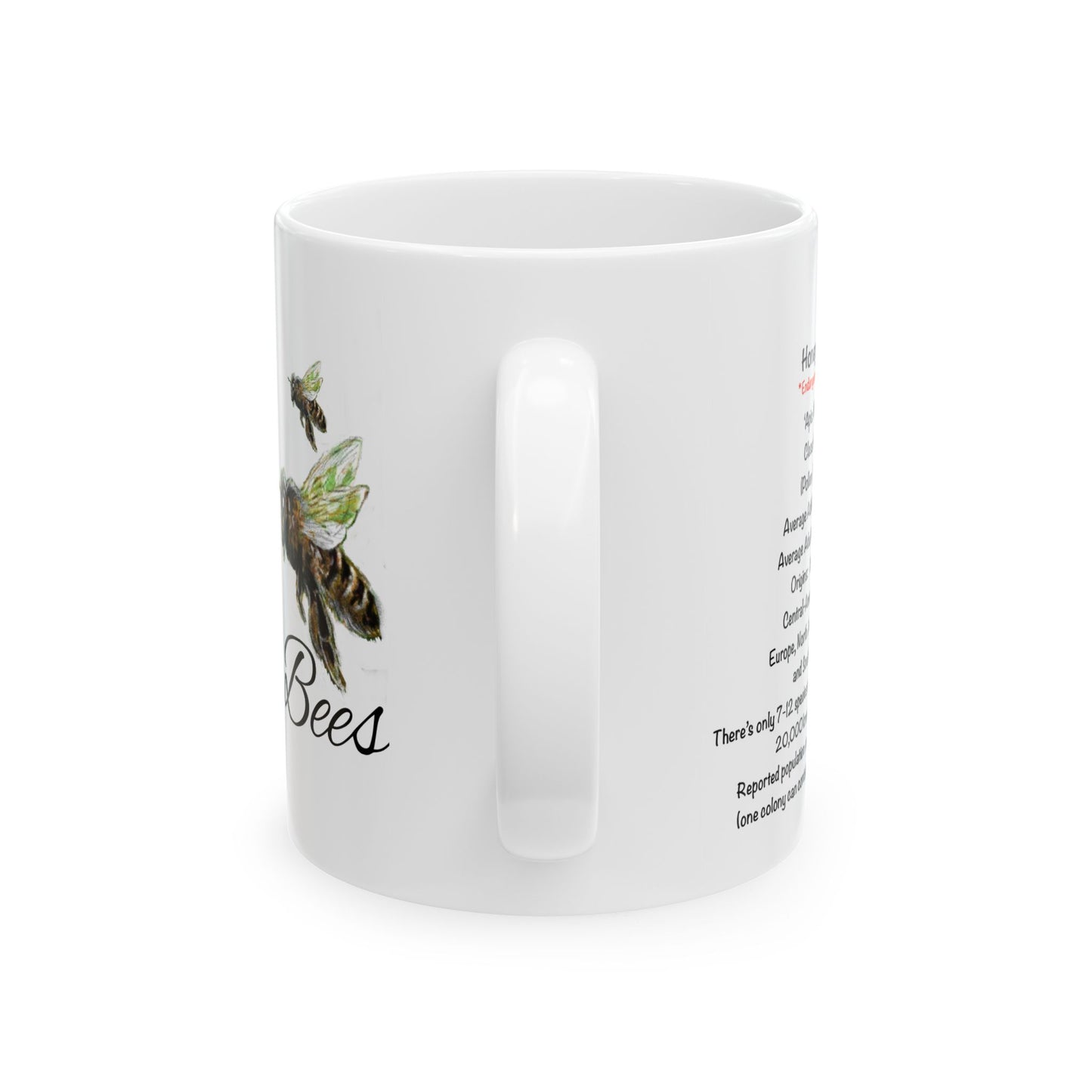 Honey Bee -Ceramic Mug, (11oz, 15oz)