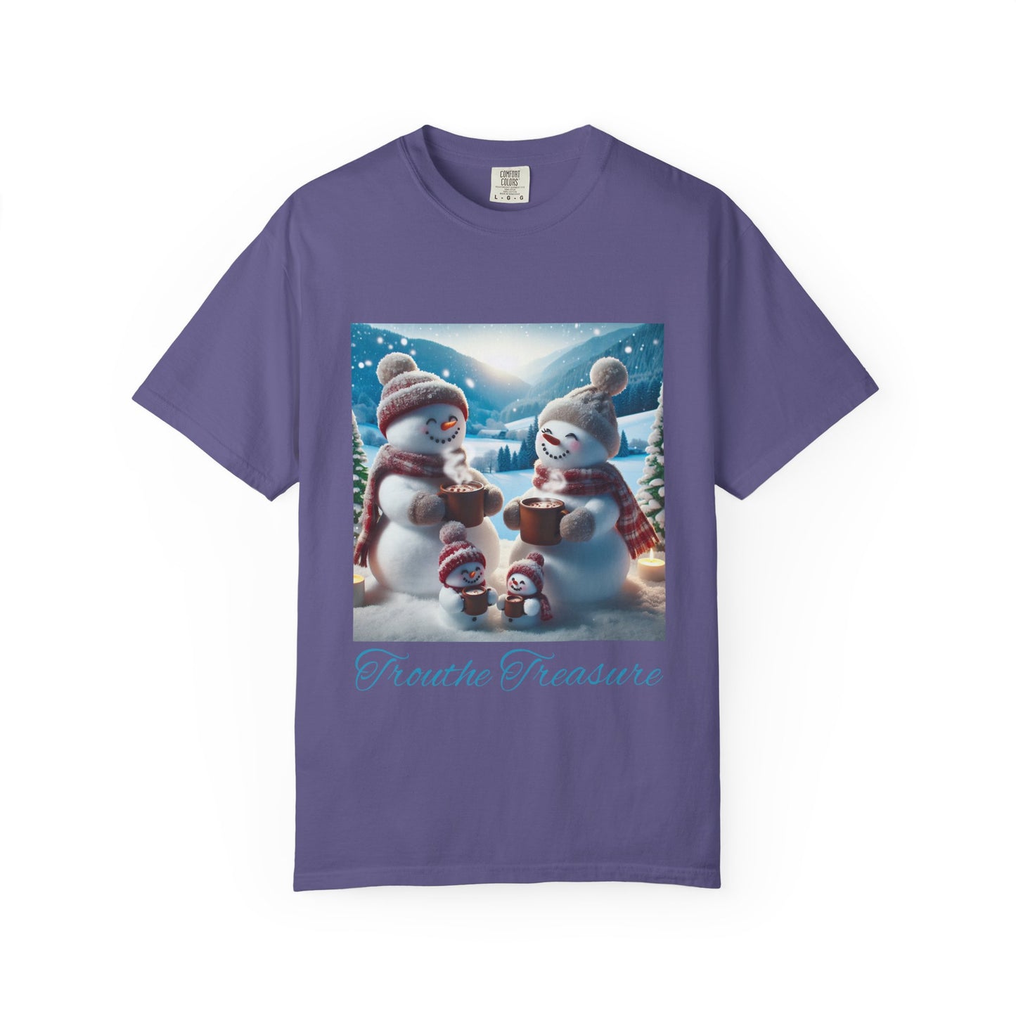 TT Snowman Family - Unisex Garment-Dyed T-shirt