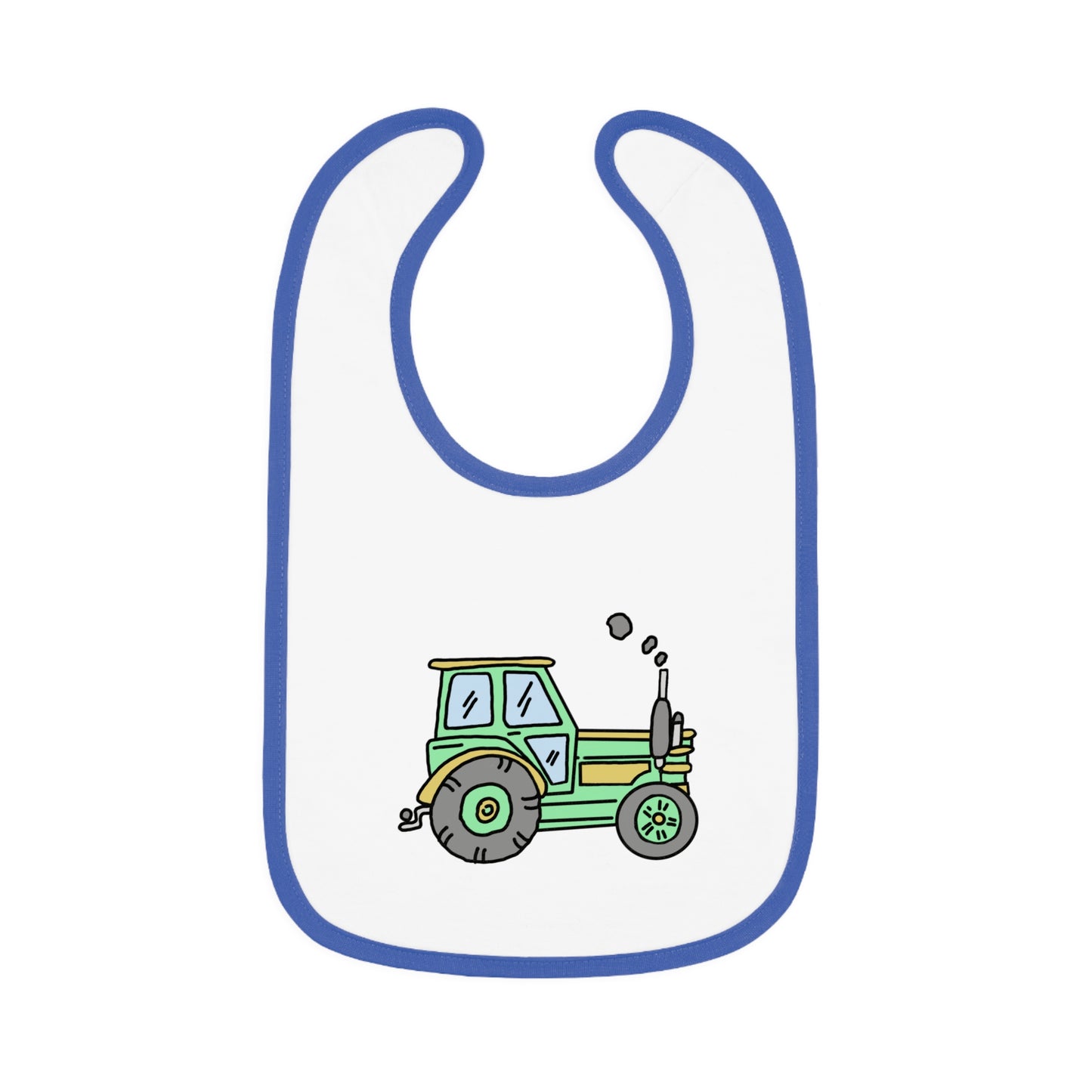 Tractor - Baby Contrast Trim Jersey Bib
