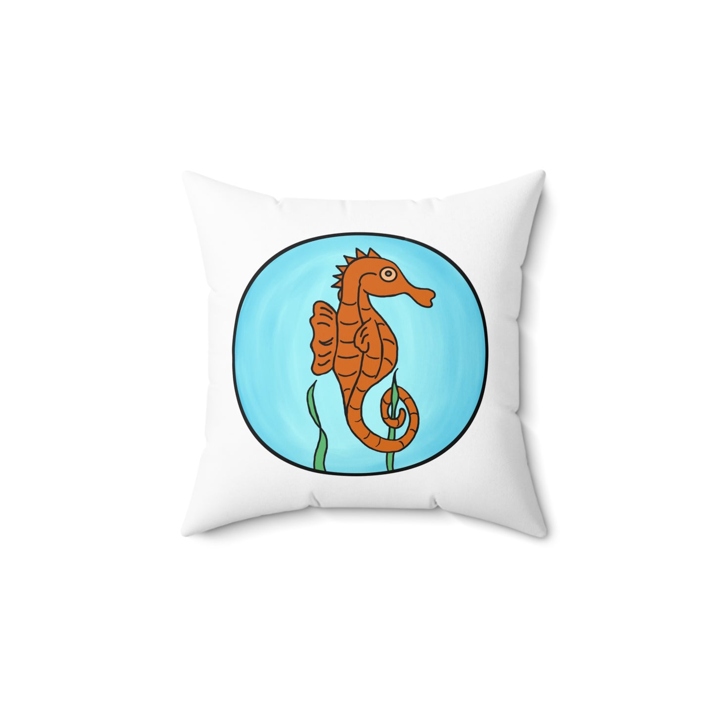 Sea Horse - Spun Polyester Square Pillow