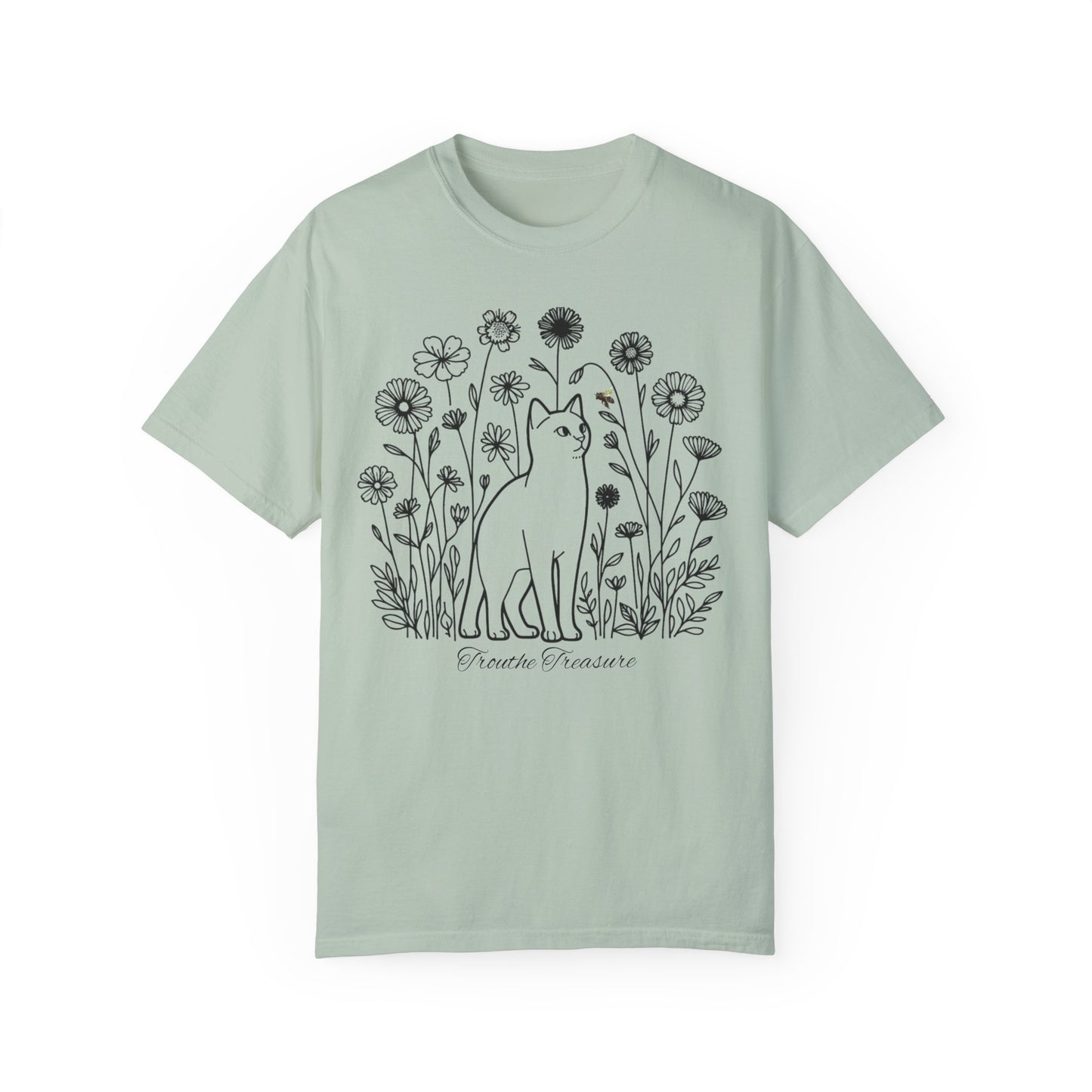 Botanical Cat Unisex T-Shirt - Creative Treasure Design