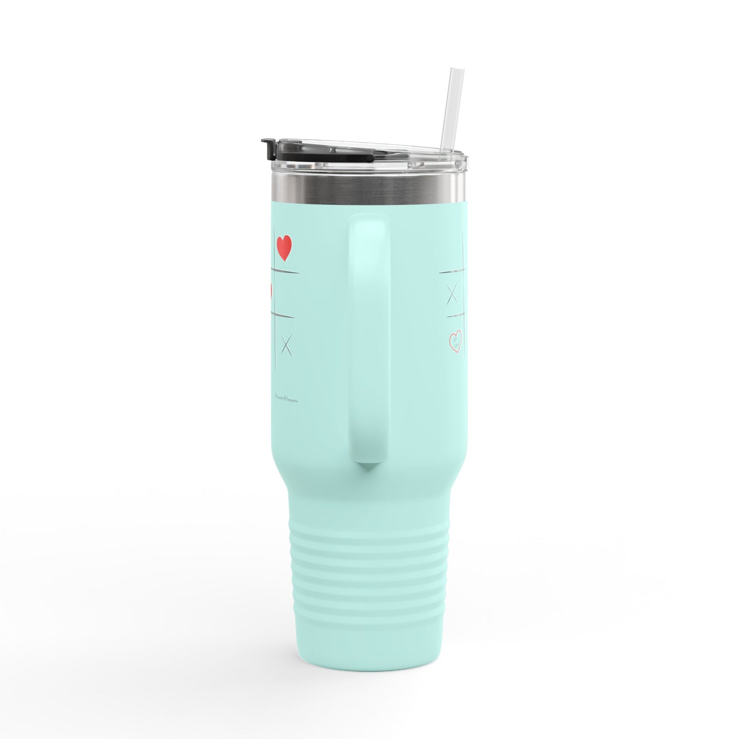 Heartfelt Insulated Travel Mug - 40oz, Perfect for Love & Friendship