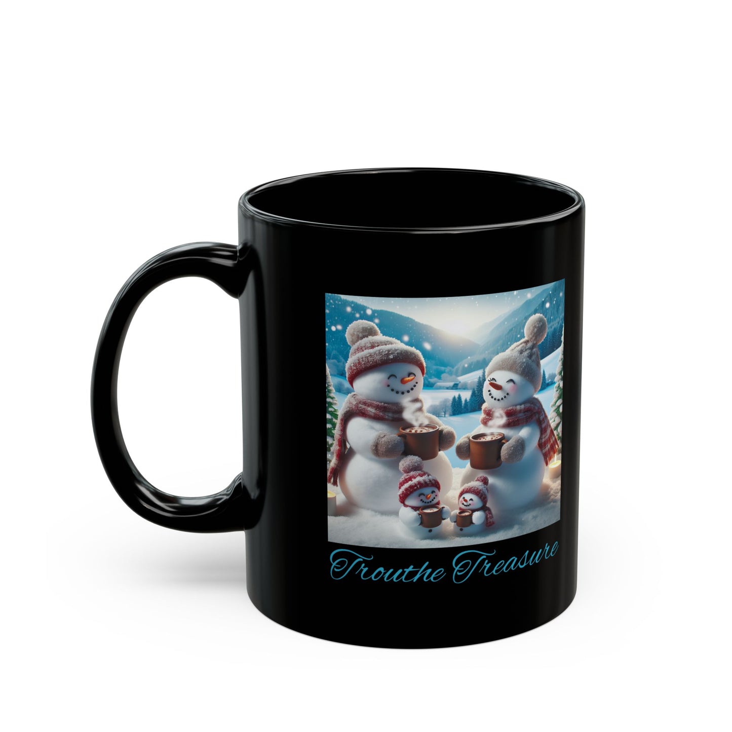 TT Snowman Family - Black Mug (11oz, 15oz)