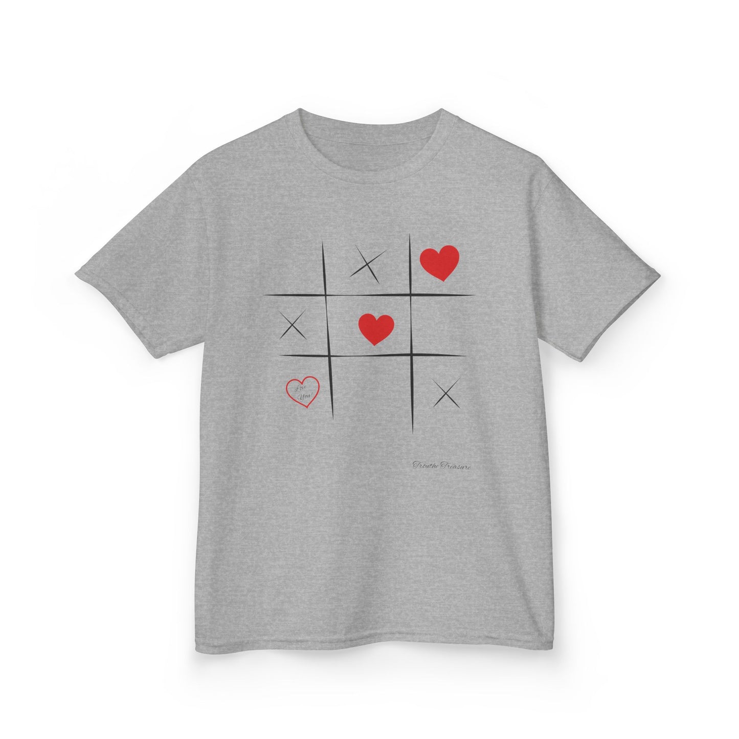 Kids Tic Tac Toe Love T-Shirt | Fun & Playful Heavy Cotton Tee