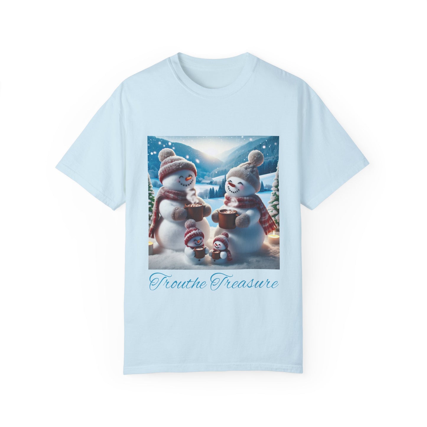 TT Snowman Family - Unisex Garment-Dyed T-shirt