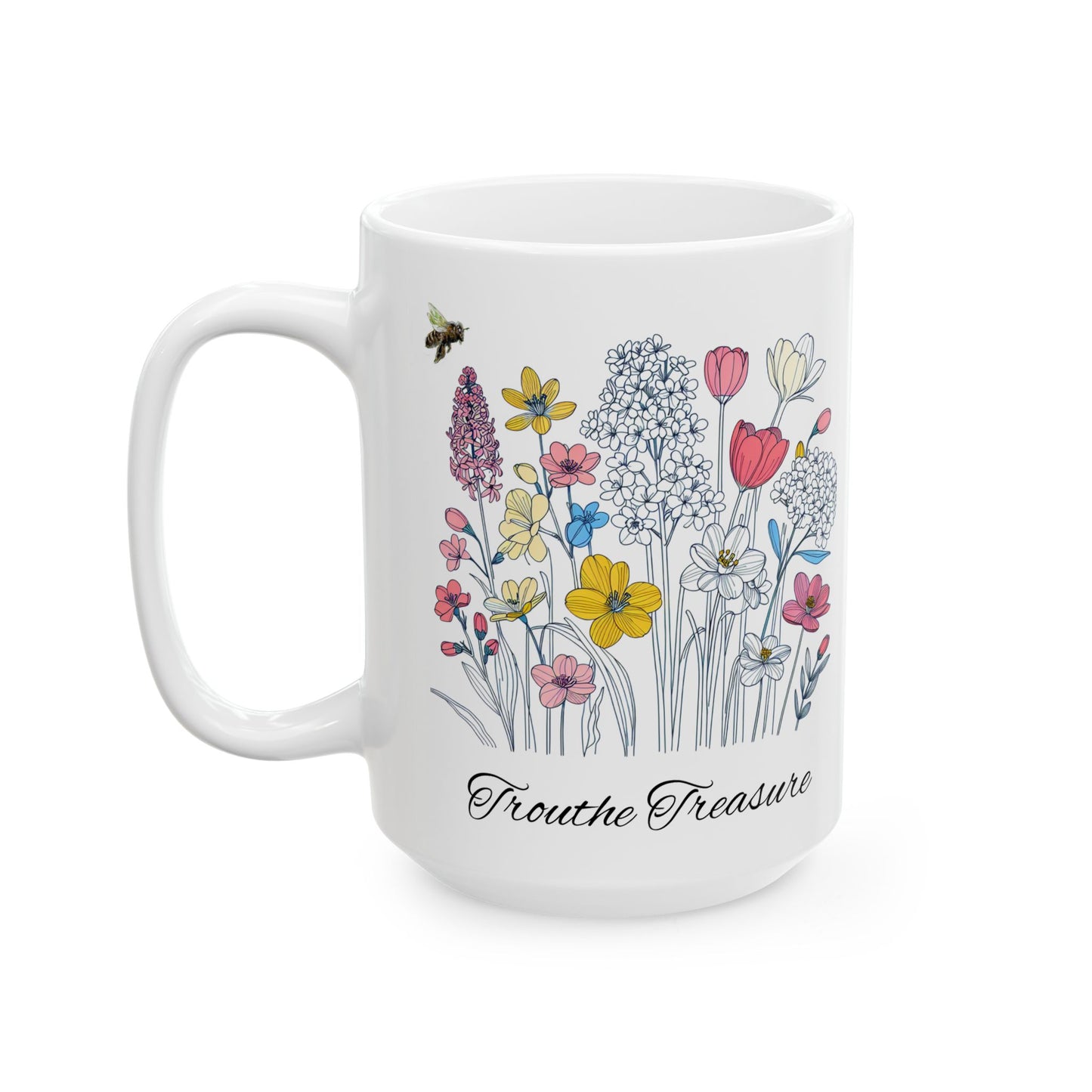 Floral Adventure Ceramic Mug - 11oz & 15oz - Perfect Gift for Garden Lovers