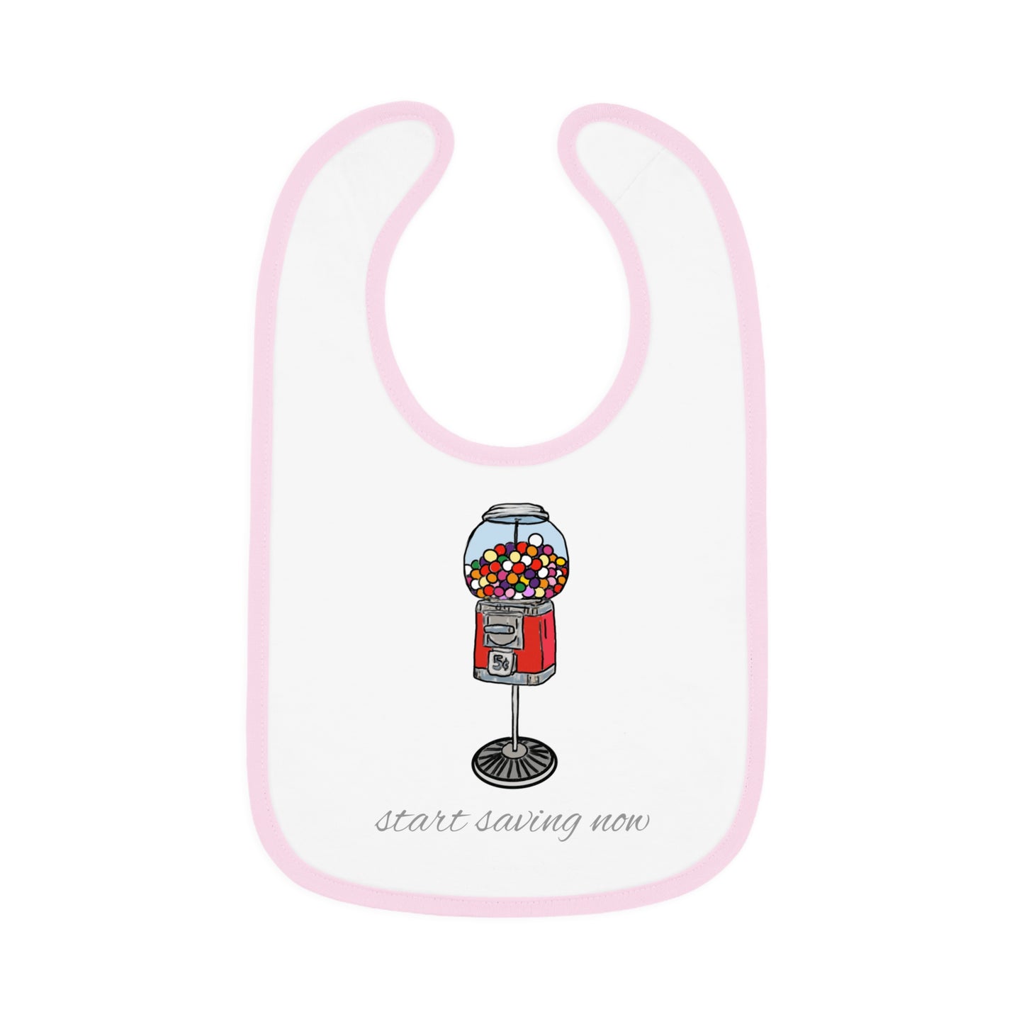 Gumball machine - Baby Contrast Trim Jersey Bib