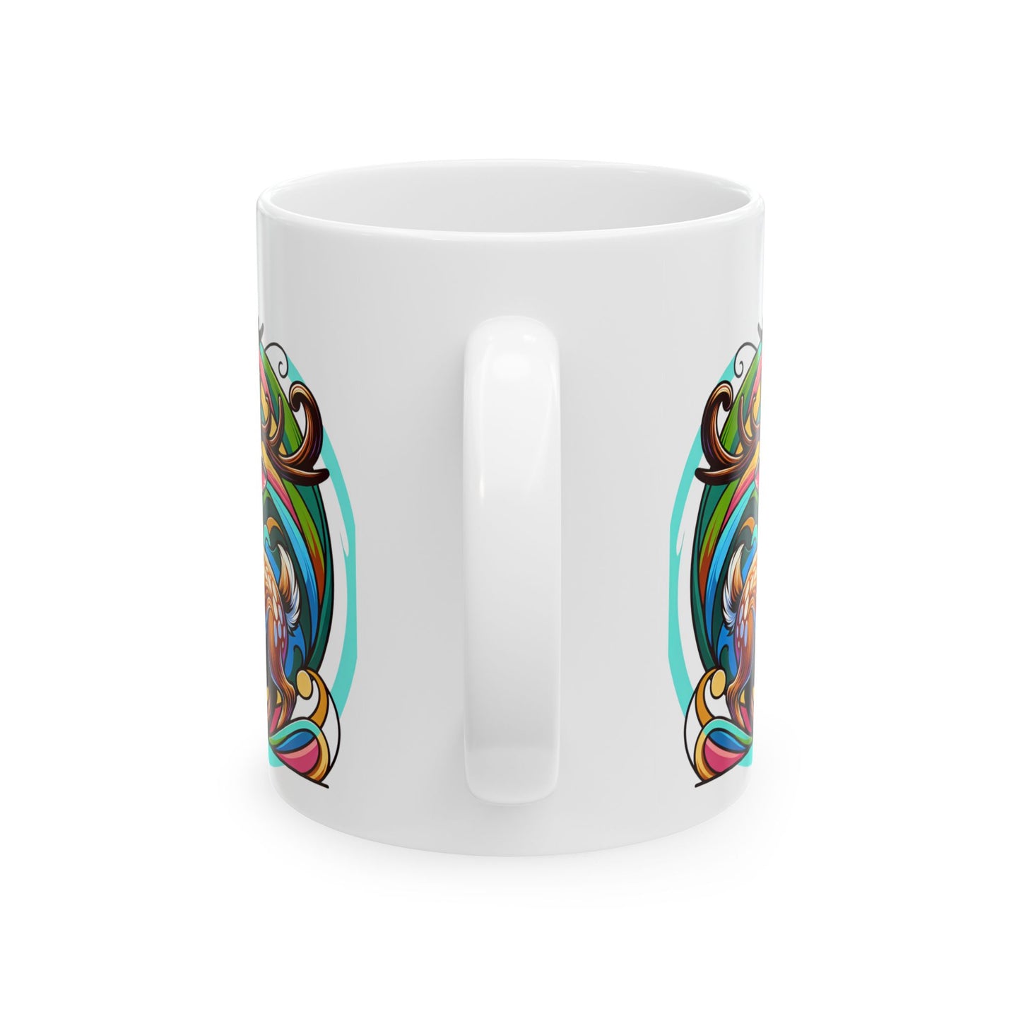 TT Deco Deer - Ceramic Mug, (11oz, 15oz)