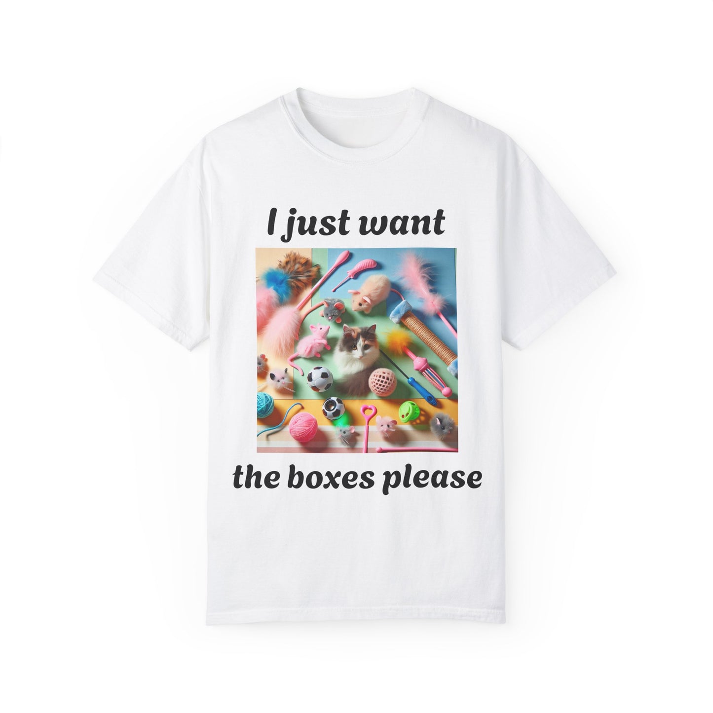 Cat toy box - Unisex Garment-Dyed T-shirt