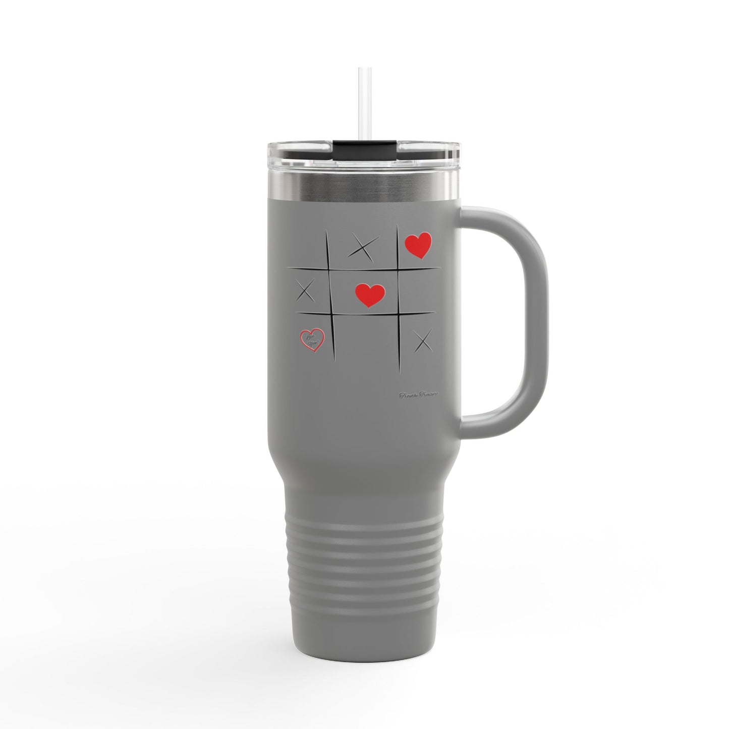 Heartfelt Insulated Travel Mug - 40oz, Perfect for Love & Friendship