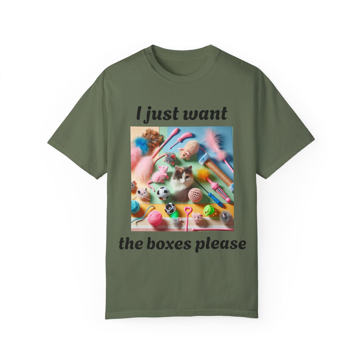 Cat toy box - Unisex Garment-Dyed T-shirt