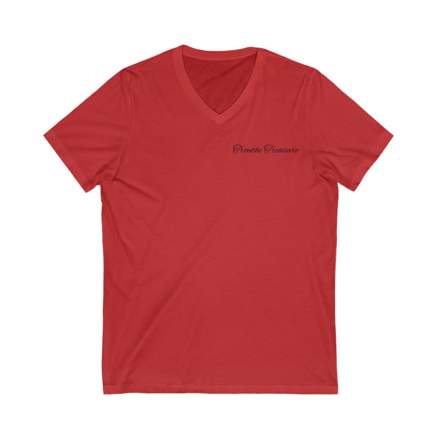 Unisex V-Neck Tee - 'Creative Treasure' Graphic Cat & Floral Design
