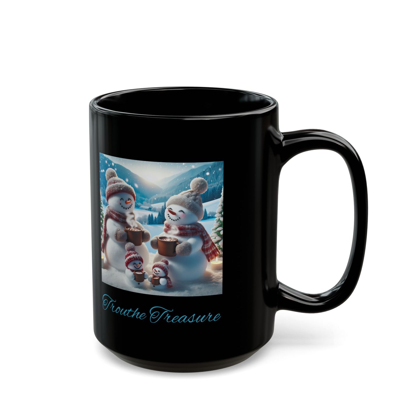 TT Snowman Family - Black Mug (11oz, 15oz)