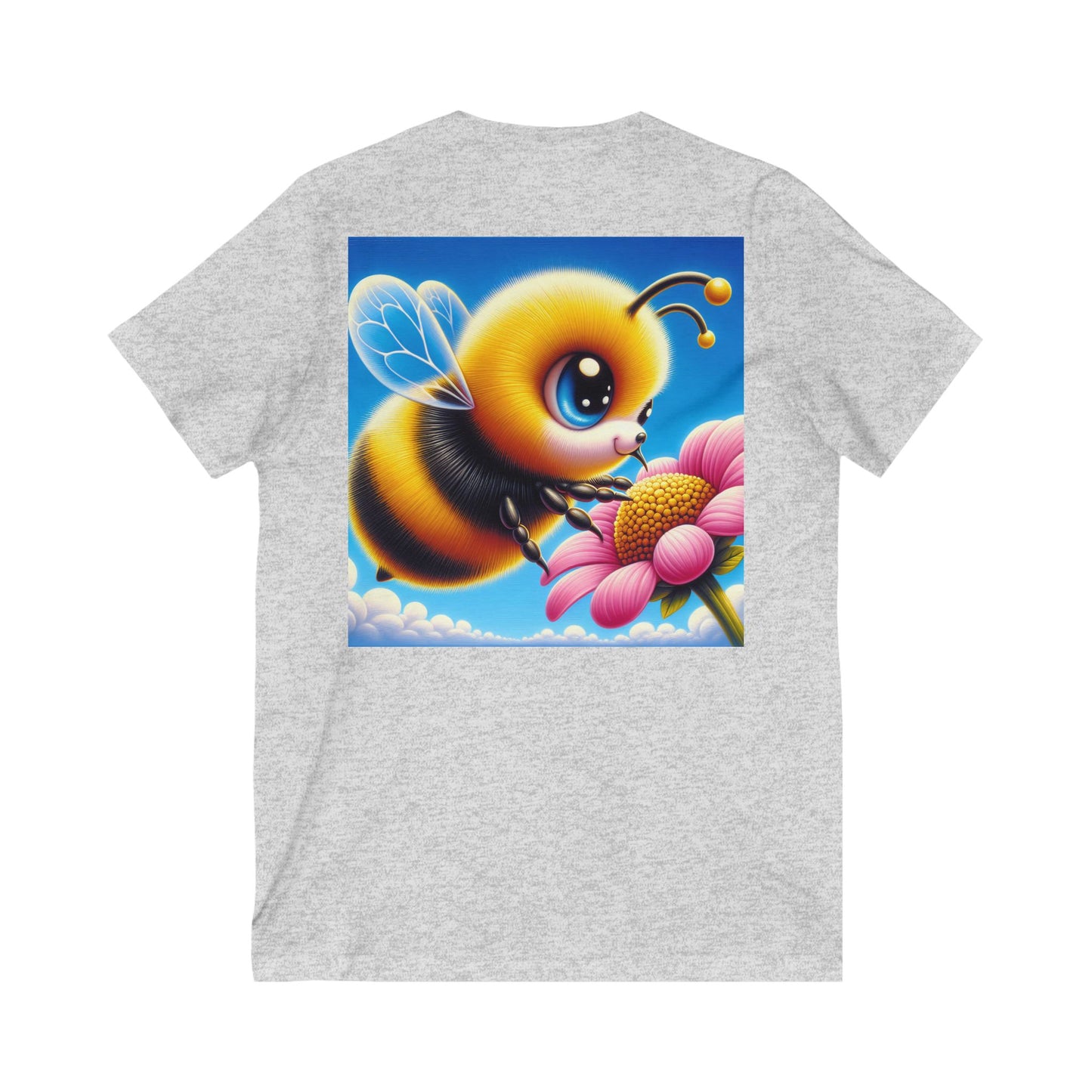 Cute Bee Graphic V-Neck Tee - Perfect for Nature Lovers