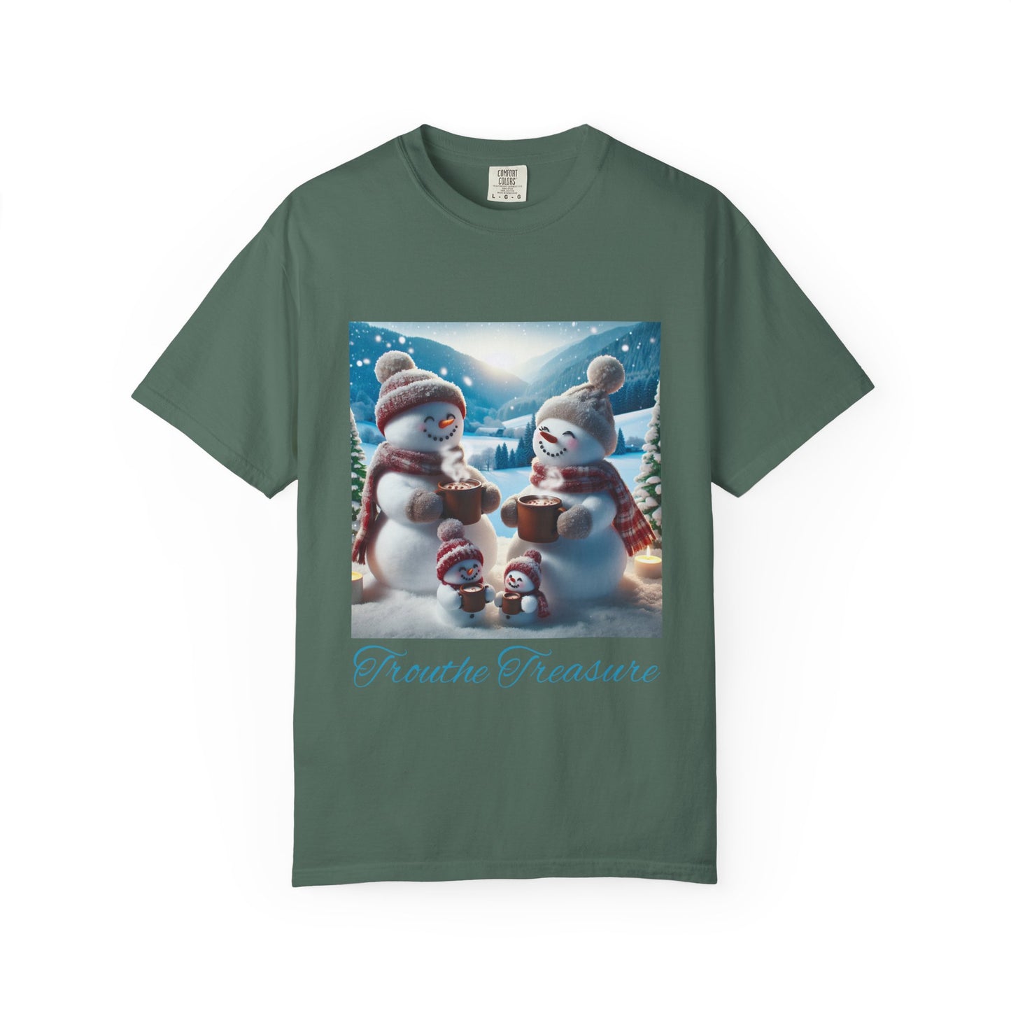 TT Snowman Family - Unisex Garment-Dyed T-shirt