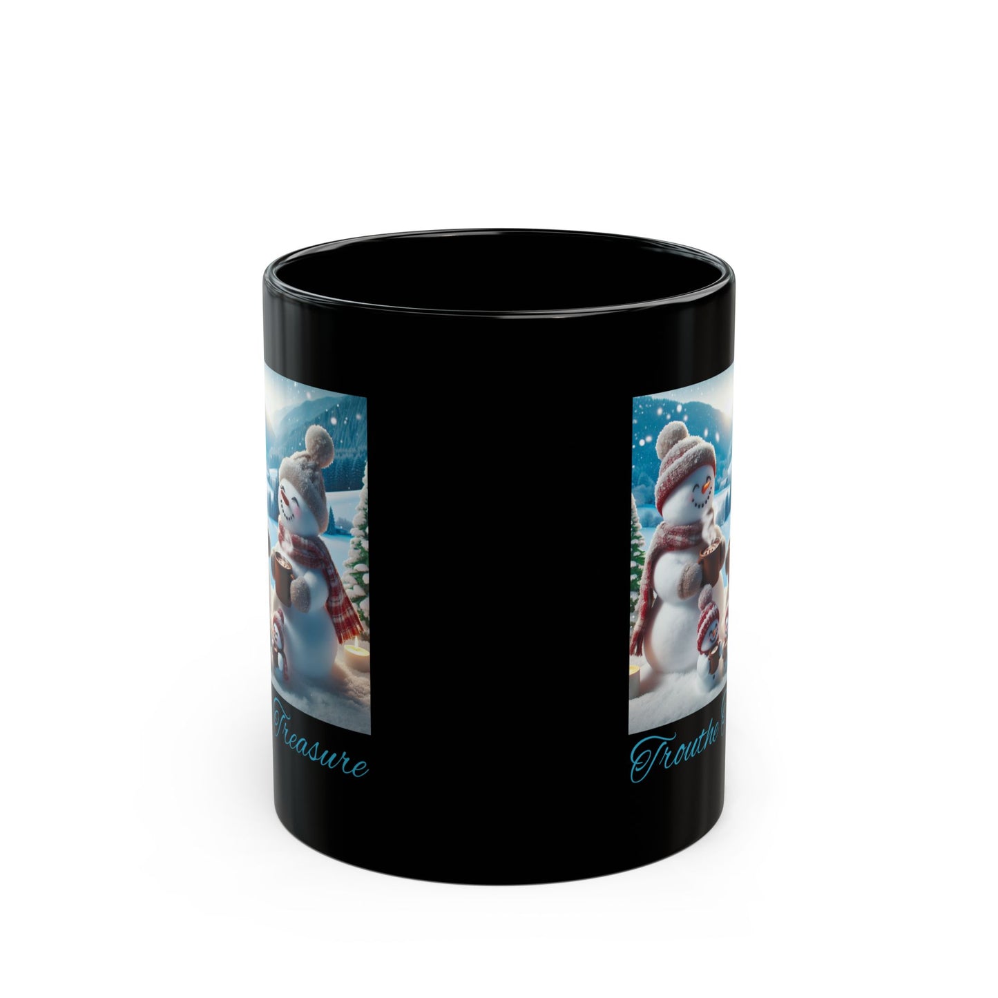 TT Snowman Family - Black Mug (11oz, 15oz)