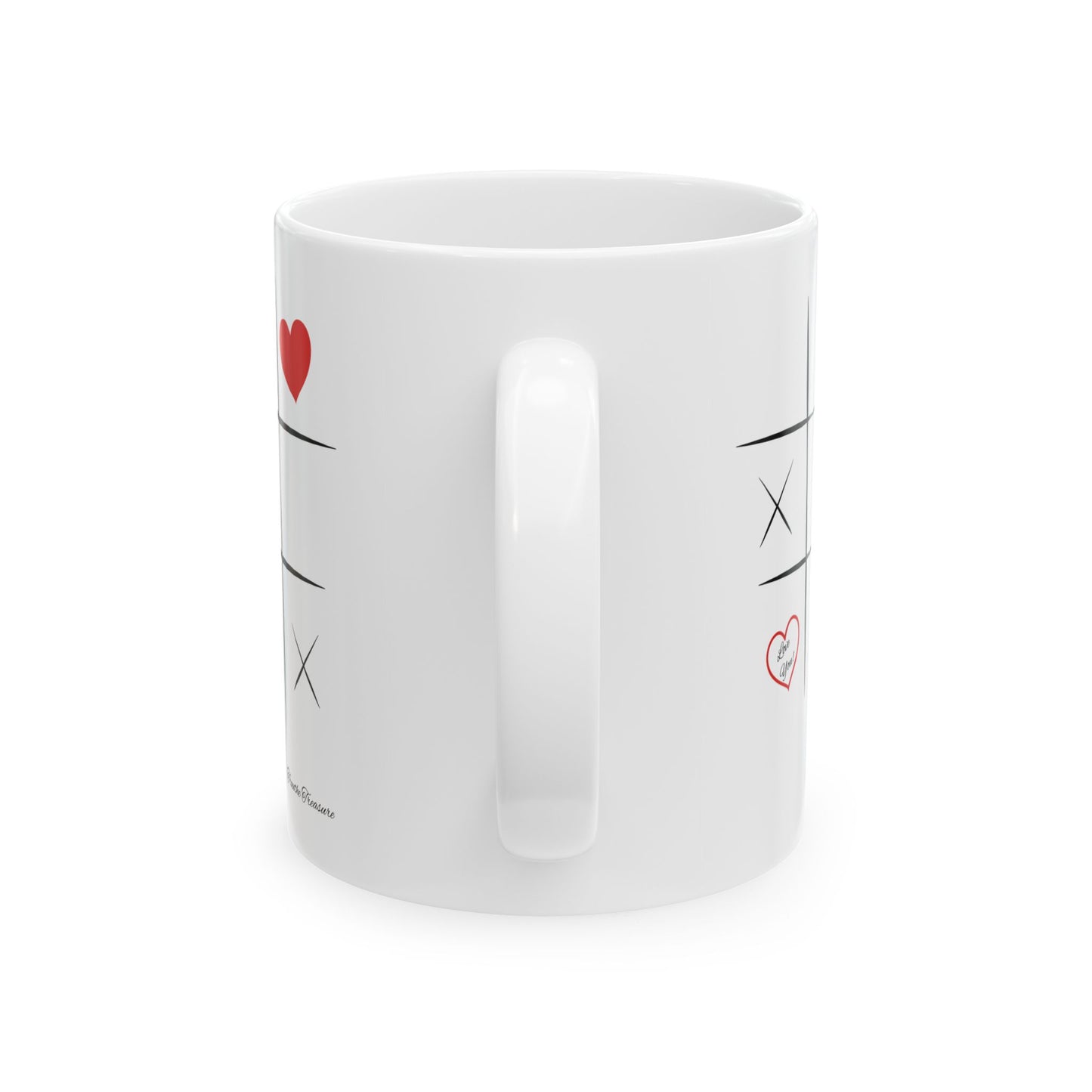 Love Game Ceramic Mug - Fun & Playful Heart Design for Coffee Lovers