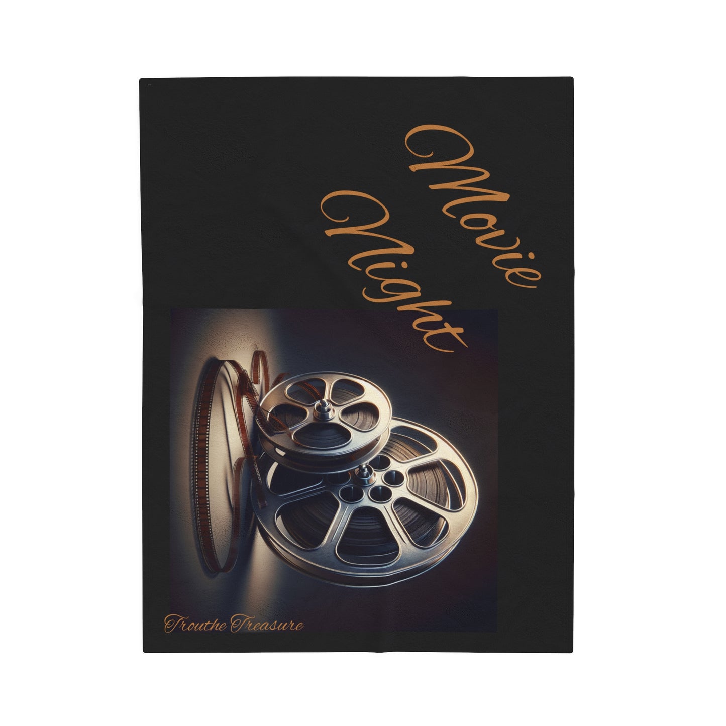 Movie Night - Velveteen Plush Cuddle Blanket (single-side)