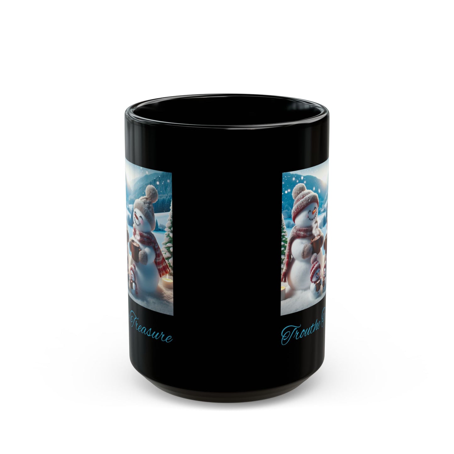 TT Snowman Family - Black Mug (11oz, 15oz)