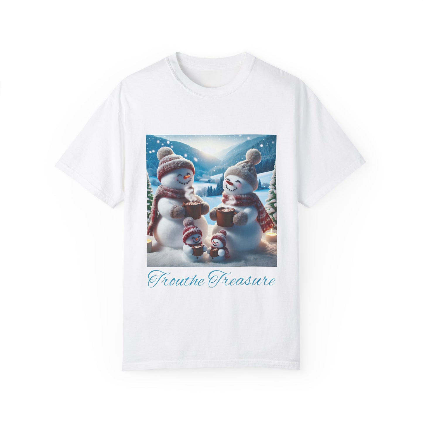 TT Snowman Family - Unisex Garment-Dyed T-shirt