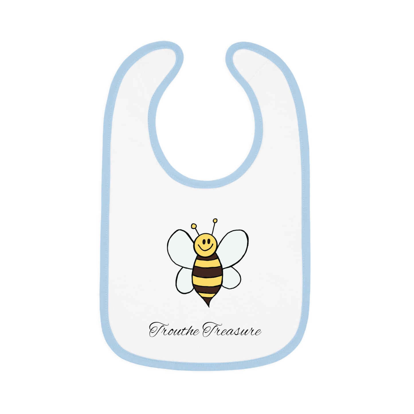 Bee - Baby Contrast Trim Jersey Bib