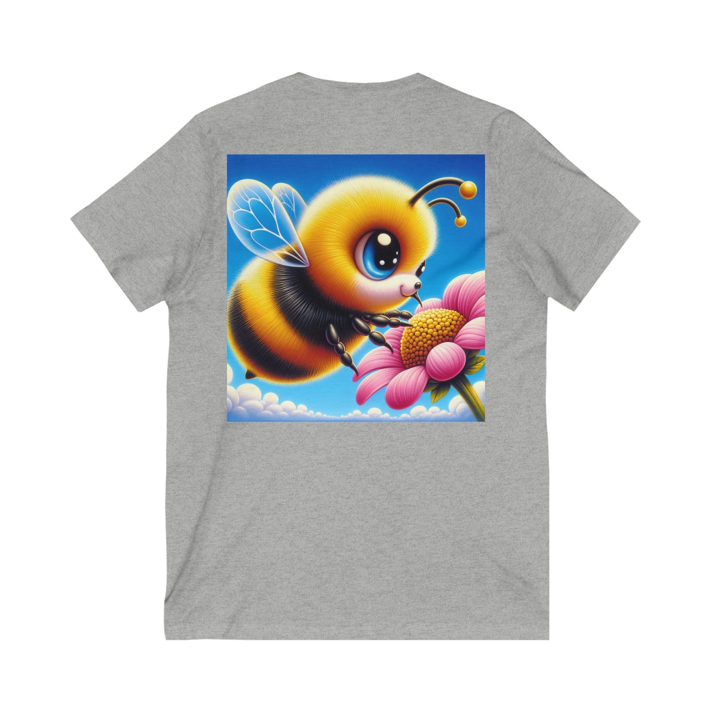 Cute Bee Graphic V-Neck Tee - Perfect for Nature Lovers