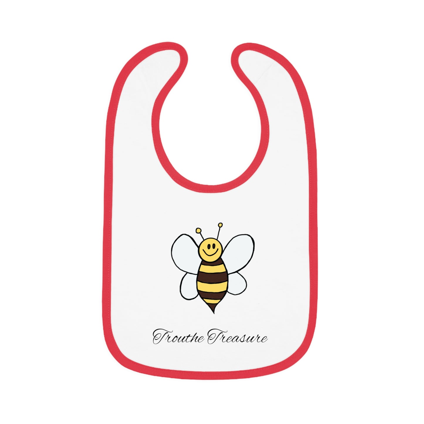 Bee - Baby Contrast Trim Jersey Bib