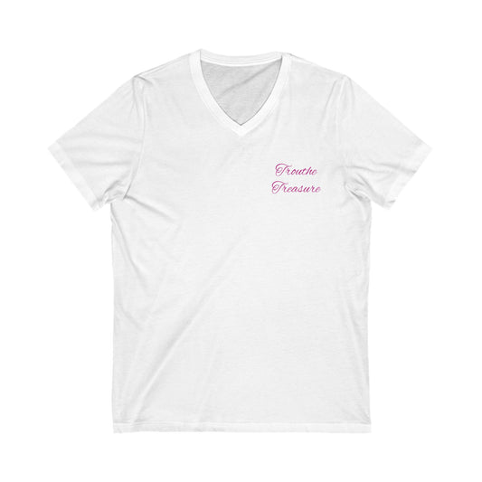 Bee Bloom V-Neck Tee - Floral Nature Graphic T-Shirt