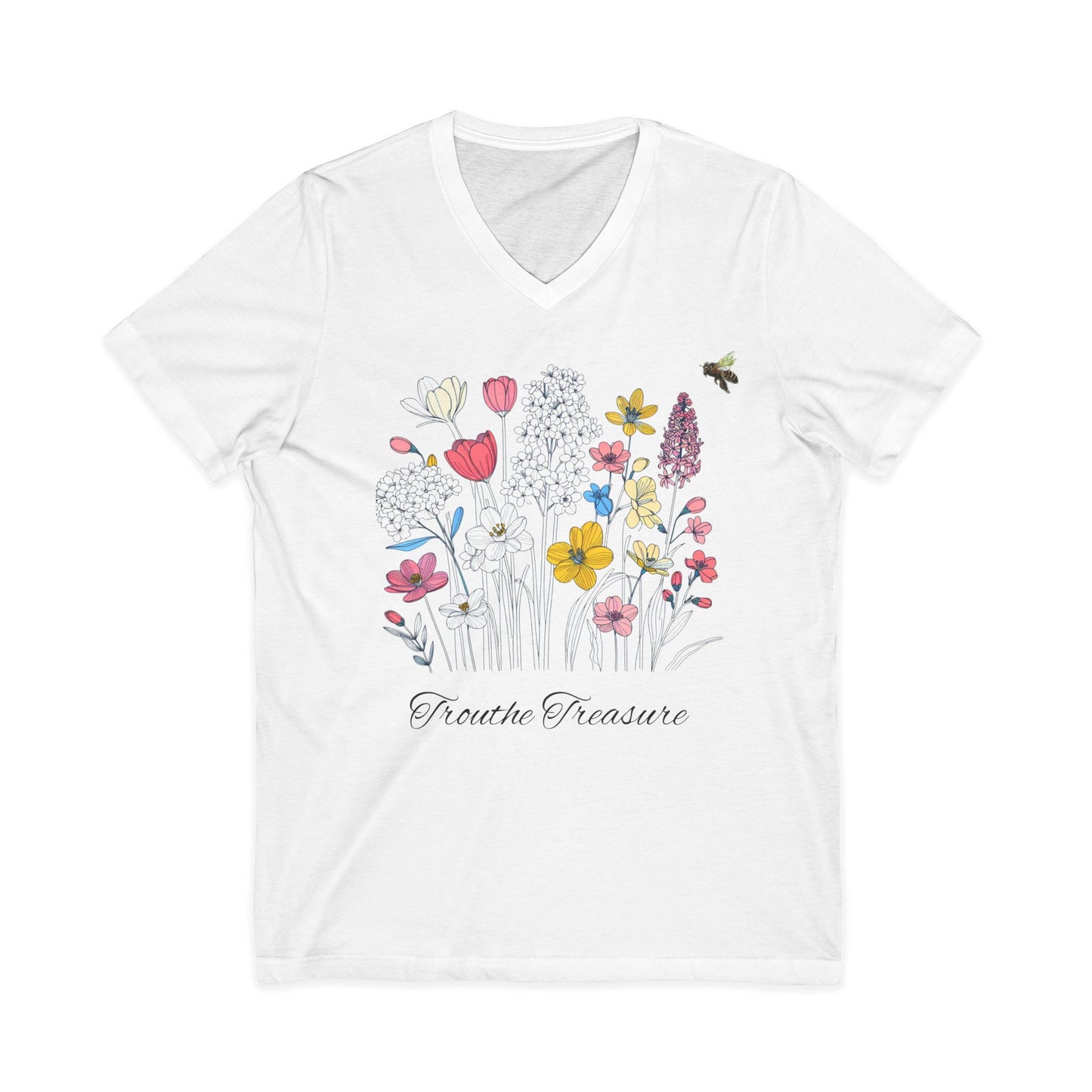 TT garden Unisex Jersey Short Sleeve V-Neck Tee