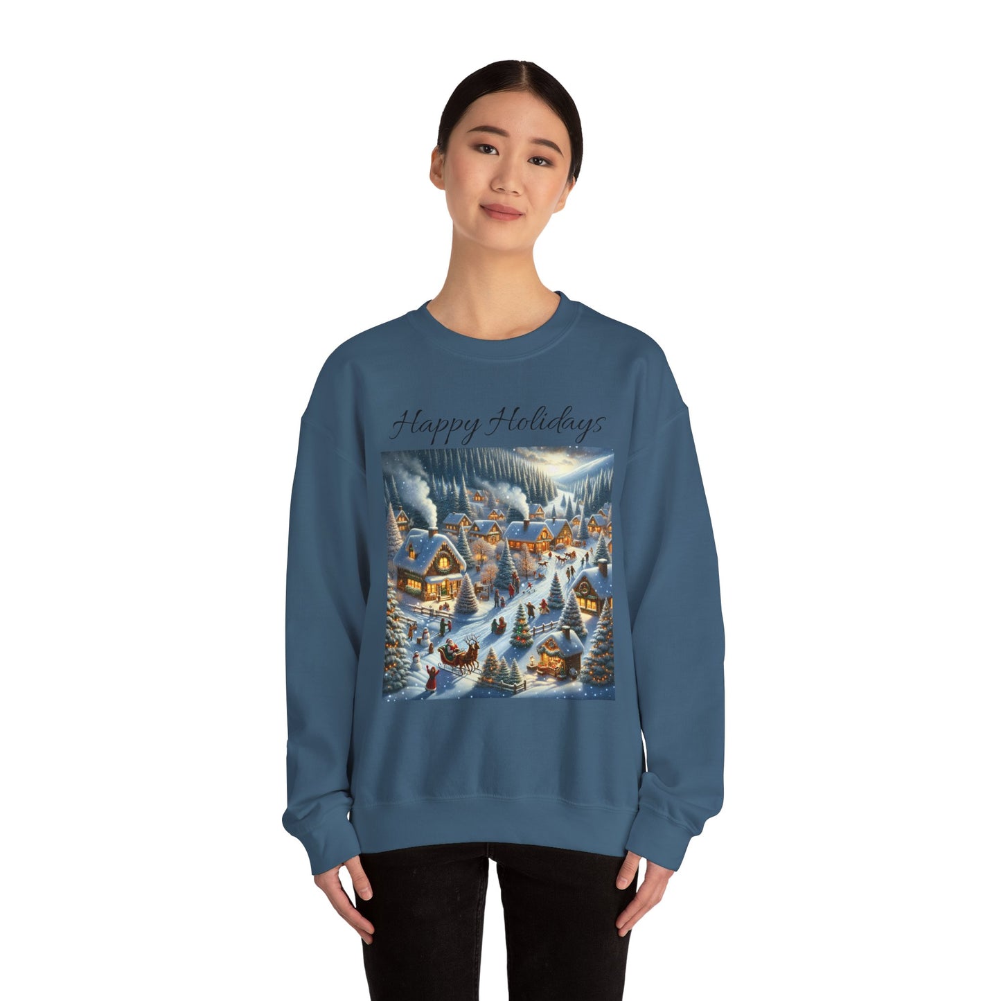 Happy Holidays winter -Unisex Heavy Blend™ Crewneck Sweatshirt