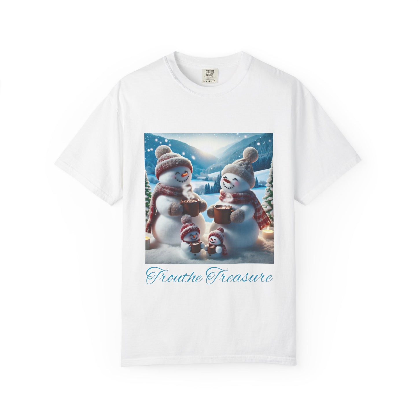 TT Snowman Family - Unisex Garment-Dyed T-shirt