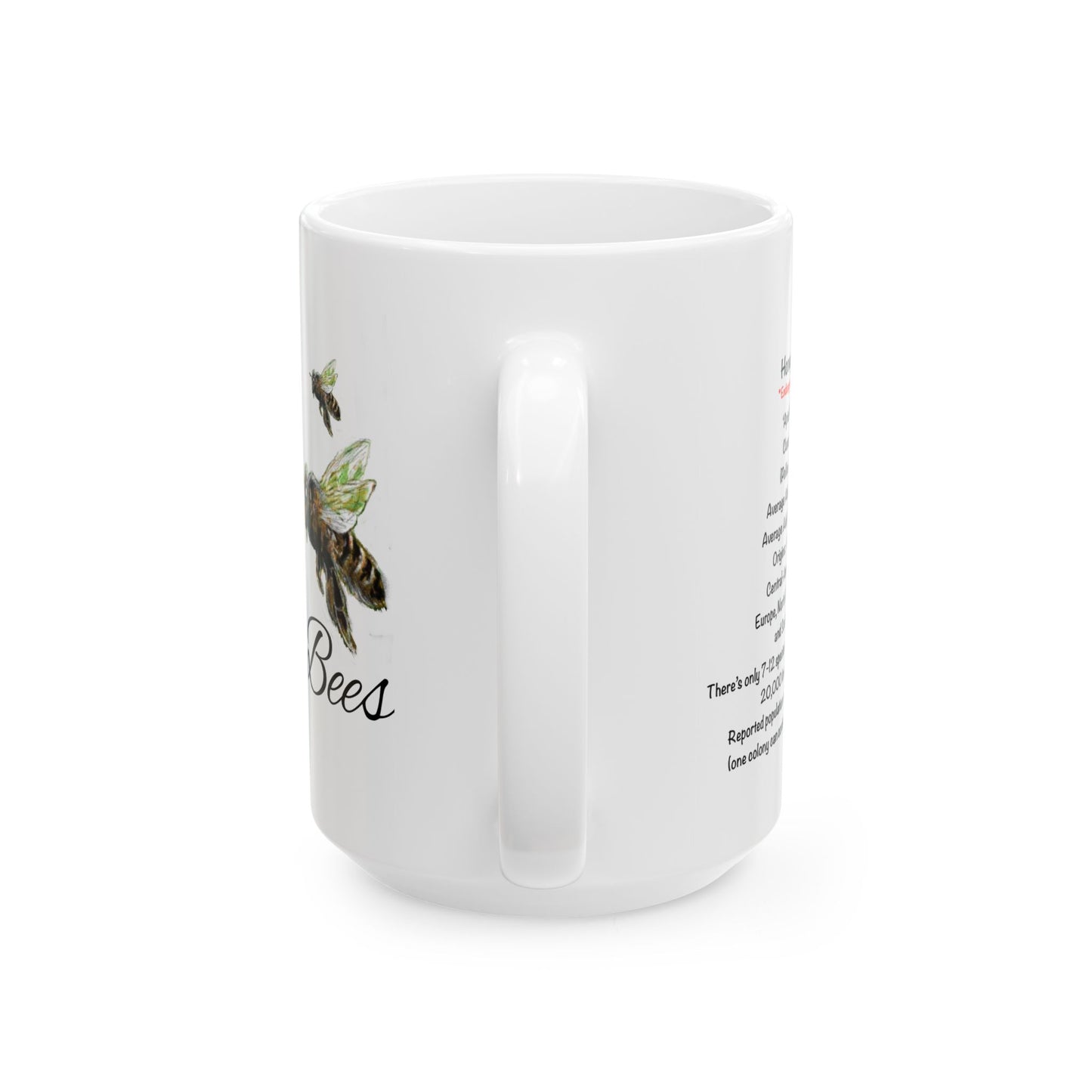 Honey Bee -Ceramic Mug, (11oz, 15oz)